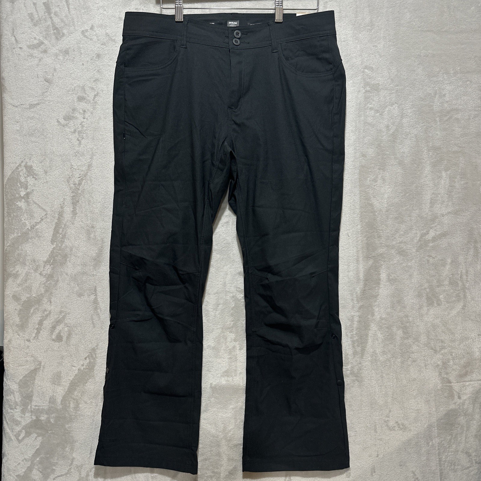 PrAna Women’s Size 14 Halle II Hiking Pant Black Standard Fit Roll Up Leg NWT