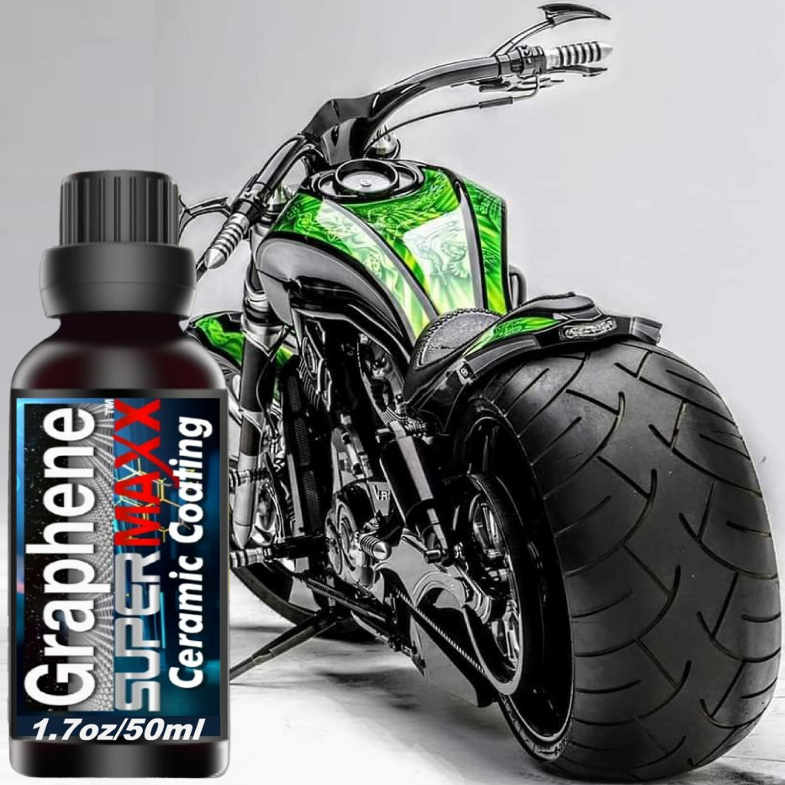MOTORCYCLE CERAMIC COATING SUPERIOR GLOSS AND SCRATCH RESISTANCE - 1.7oz/50ml