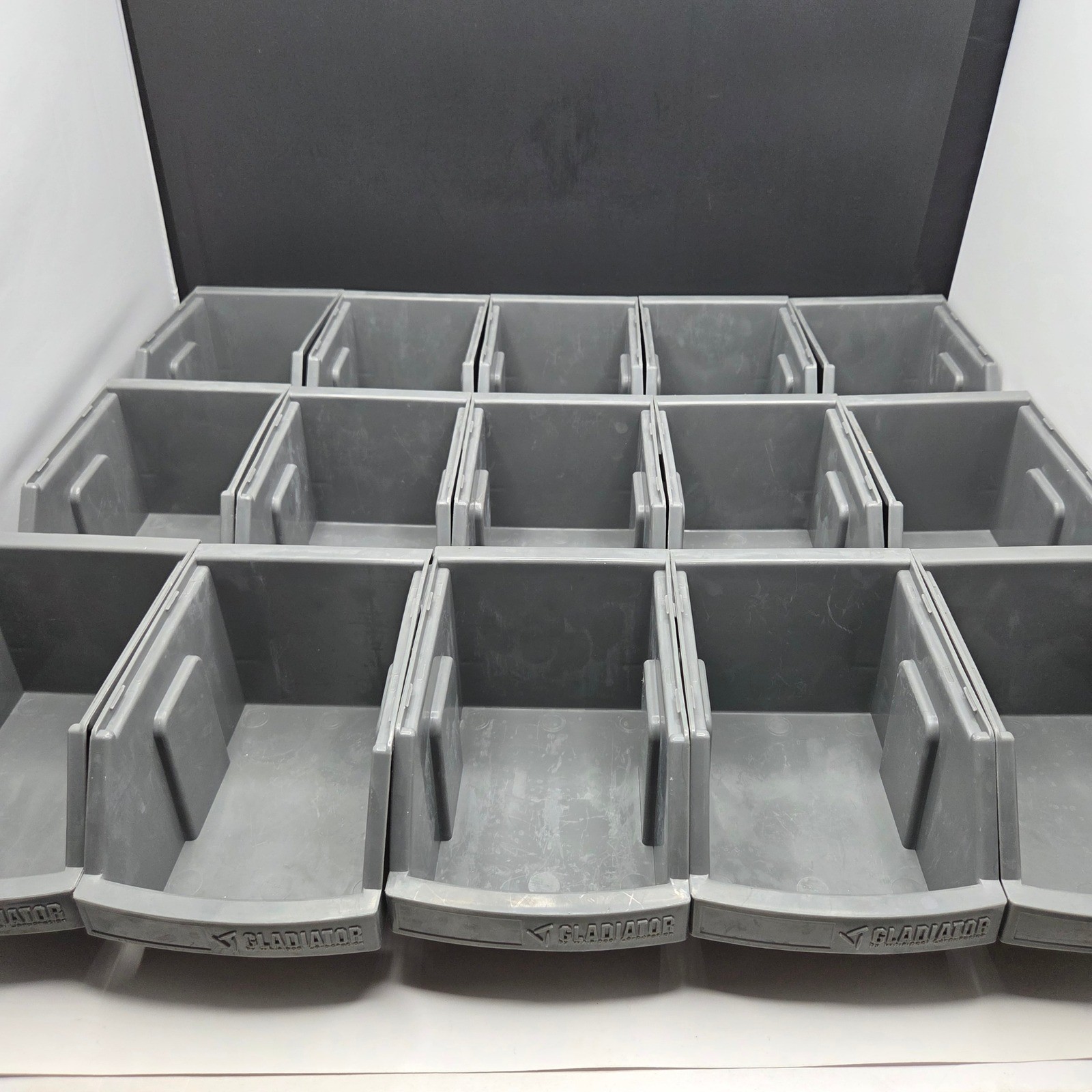 Gladiator GarageWorks Storage Bins Lot of 17 GAWESB6PSM Gray GearWall GearTrack