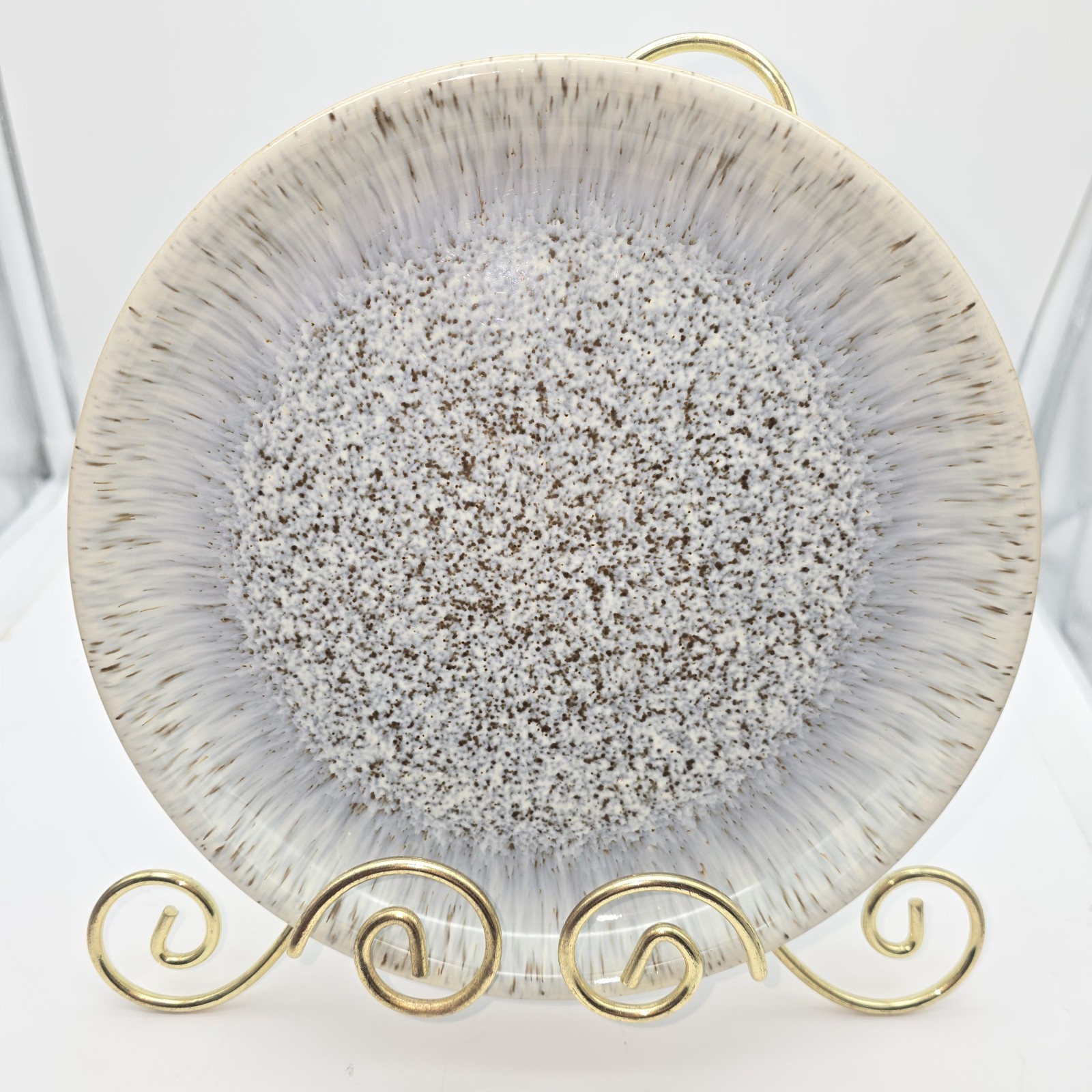 DENBY Halo Grey Speckled Salad Dessert Plates 8.25\