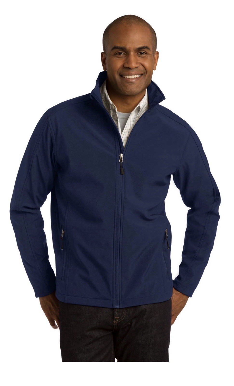 Port Authority Core Soft Shell Jacket J317 Navy Blue Full Zip Pockets Medium New Port Authority Core Soft Shell Jacket J317 Navy Blue Full Zip Pockets Medium New