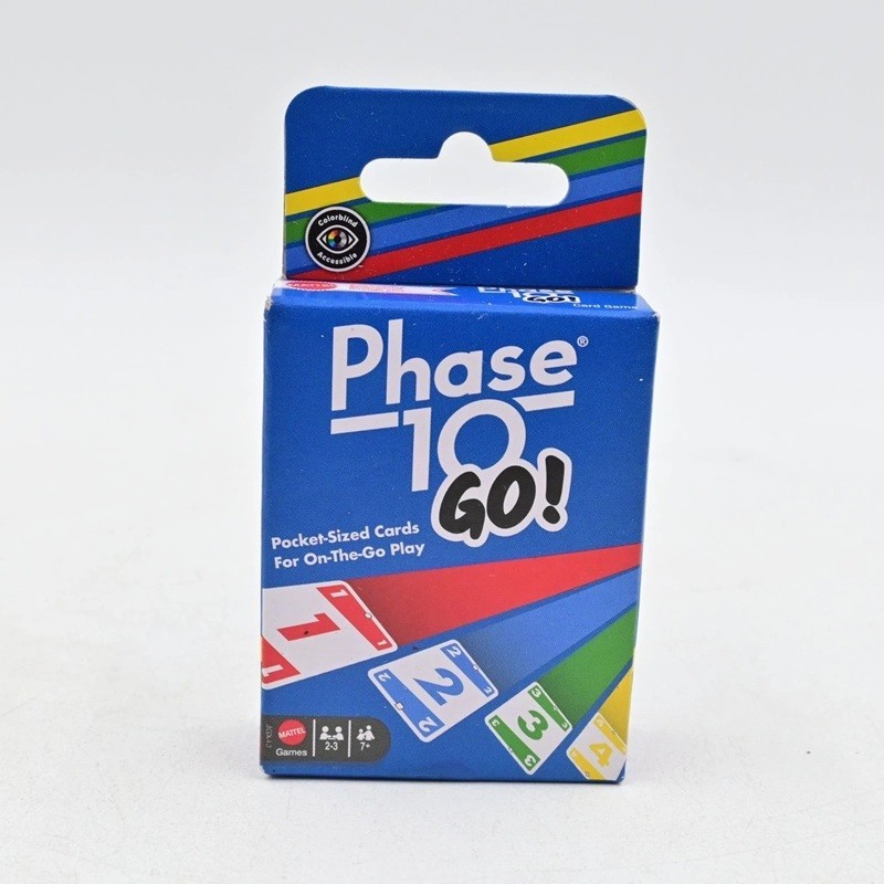 NEW PHASE 10 GO Card Game for Kids, Adults, Fun Mini Pocket-Sized Party Travel