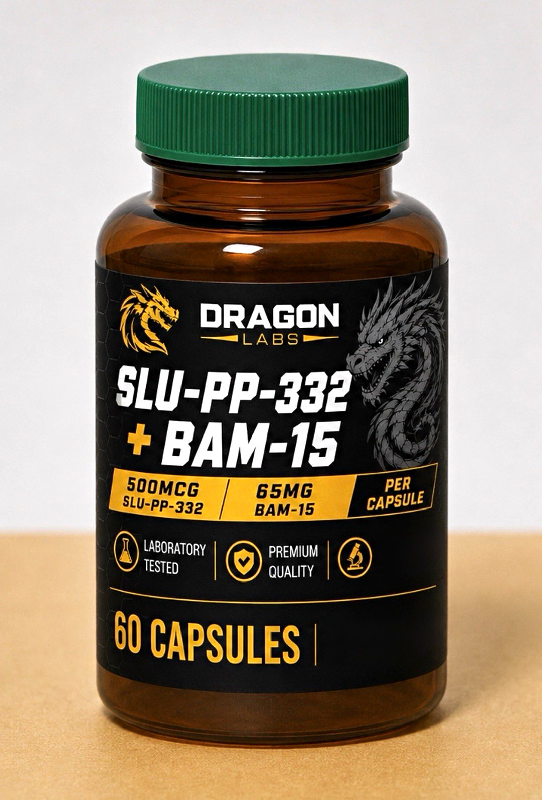 Dragon Labs SLU-PP-332 + BAM-15 500mcg/65mg x 60 Capsules Dragon Labs SLU-PP-332 + BAM-15 500mcg/65mg x 60 Capsules