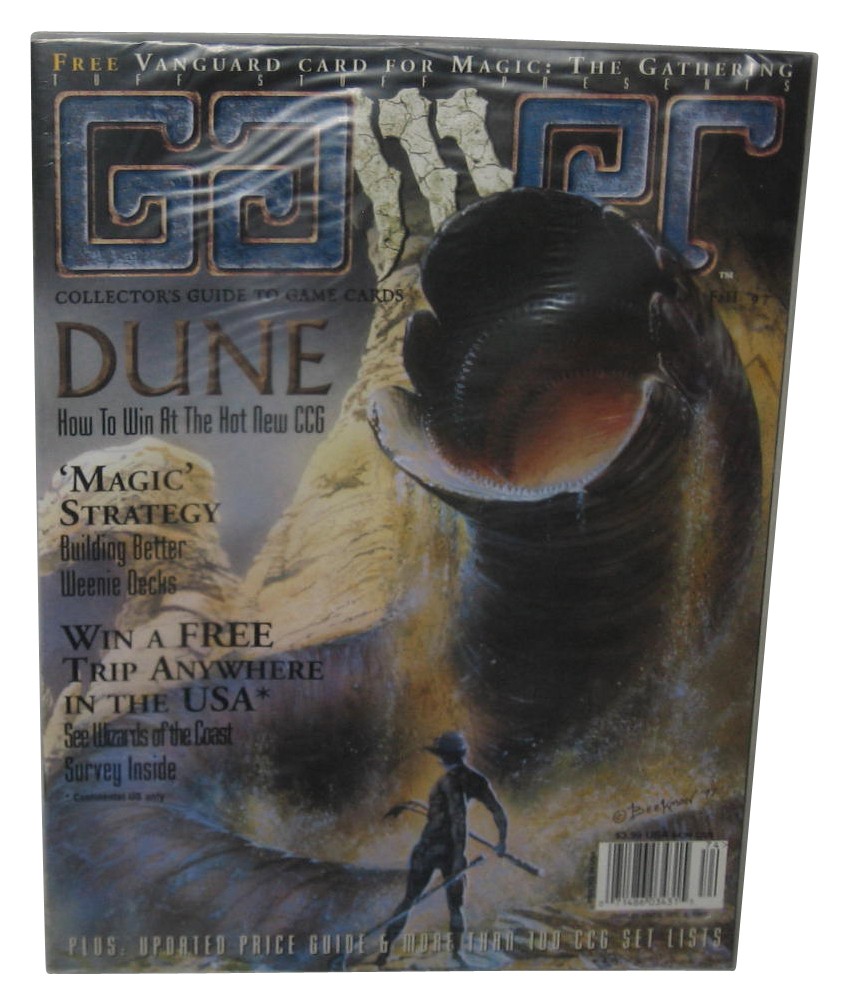 Tuff Stuff Gamer Fall 1997 Magazine Book w/ Vanguard Oversized Card - (Dune Cove
