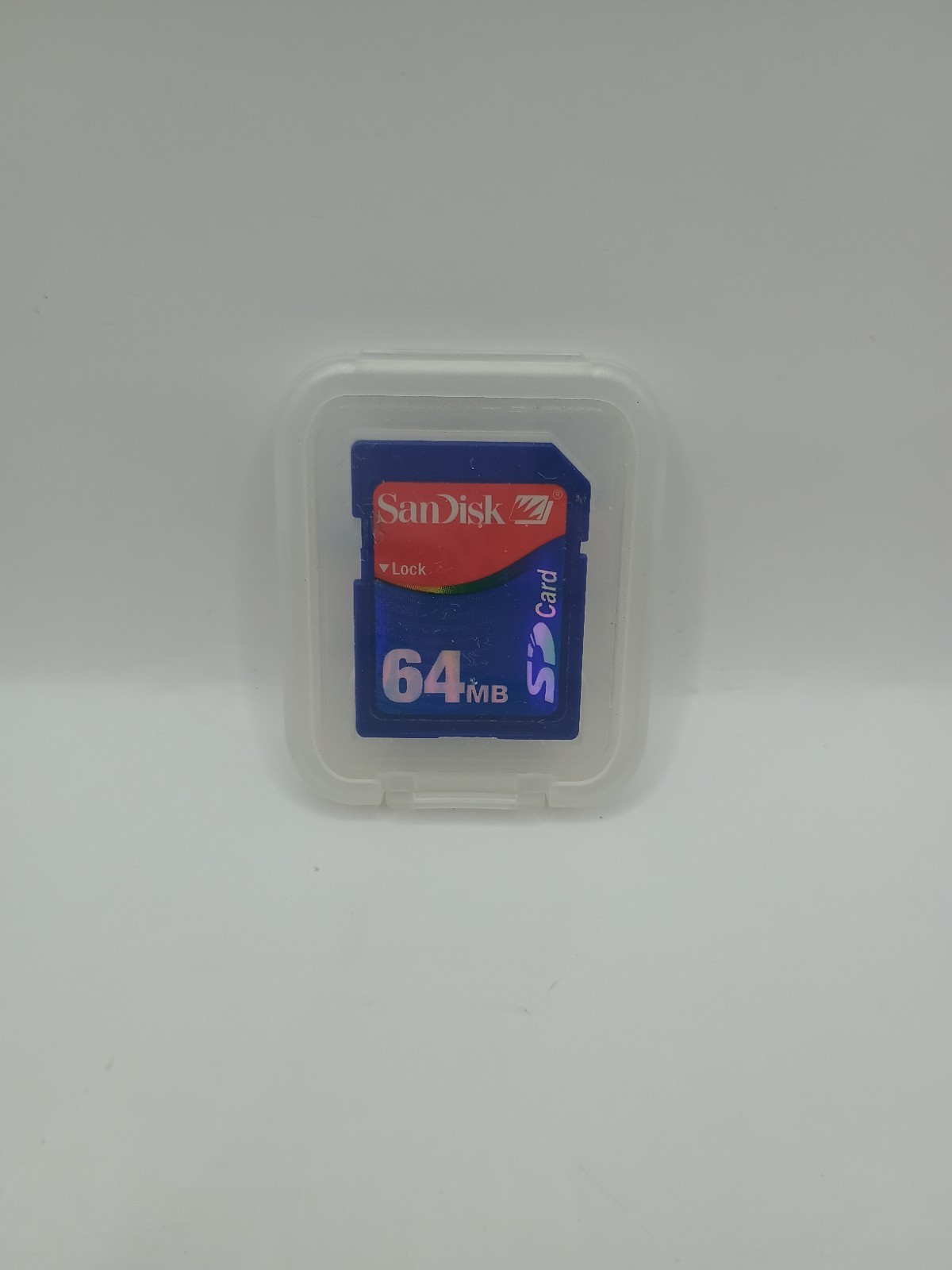 Sandisk 64MB SD Card for Cameras w/Storage Case, Wiped & Ready to Go