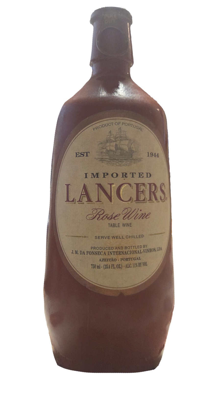 Vintage Lancers Rosé Wine Ceramic Wine Bottle Portugal Vintage Lancers Rosé Wine Ceramic Wine Bottle Portugal