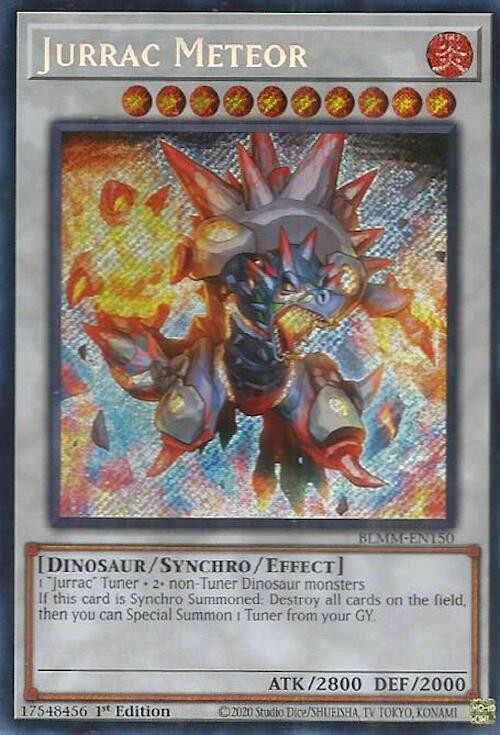YUGIOH 1x Jurrac Meteor Secret Rare BLMM-EN150 NM