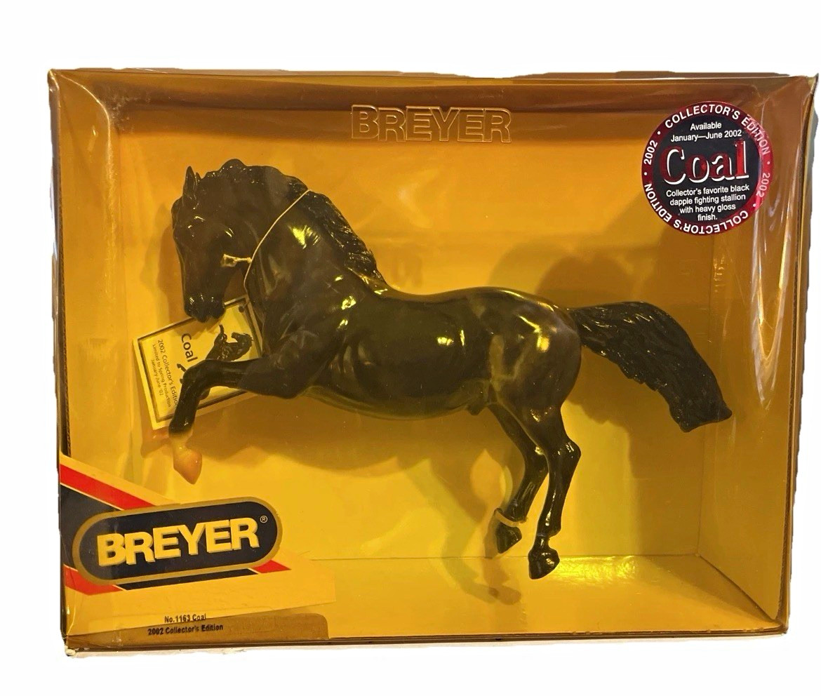 Breyer Coal No. 1163 2002 Collector\'s Edition Heavy Gloss Black Dapple