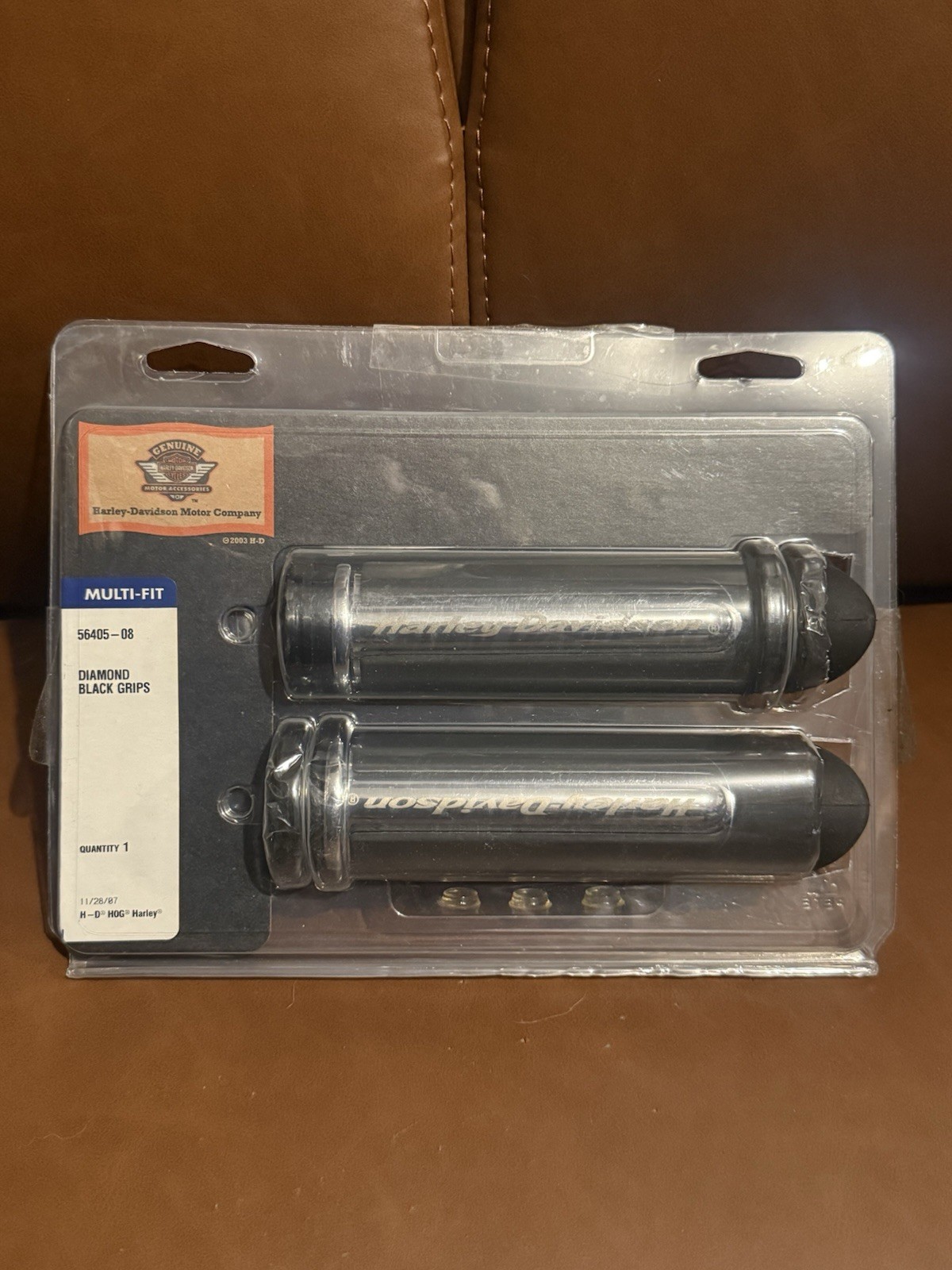 Harley-Davidson Diamond Black Hand Grips Brand New