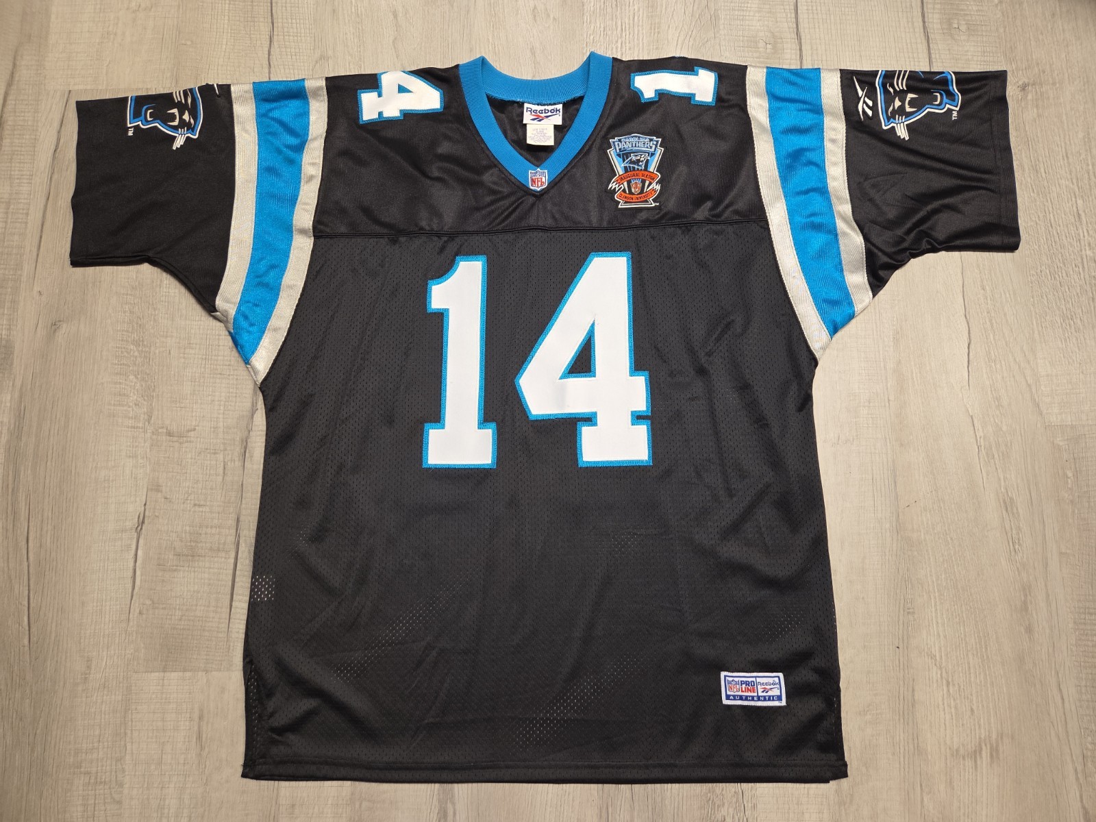 Reebok VTG Frank Reich #14 Carolina Panthers Jersey XL Inaugural Season Clemson Reebok VTG Frank Reich #14 Carolina Panthers Jersey XL Inaugural Season Clemson