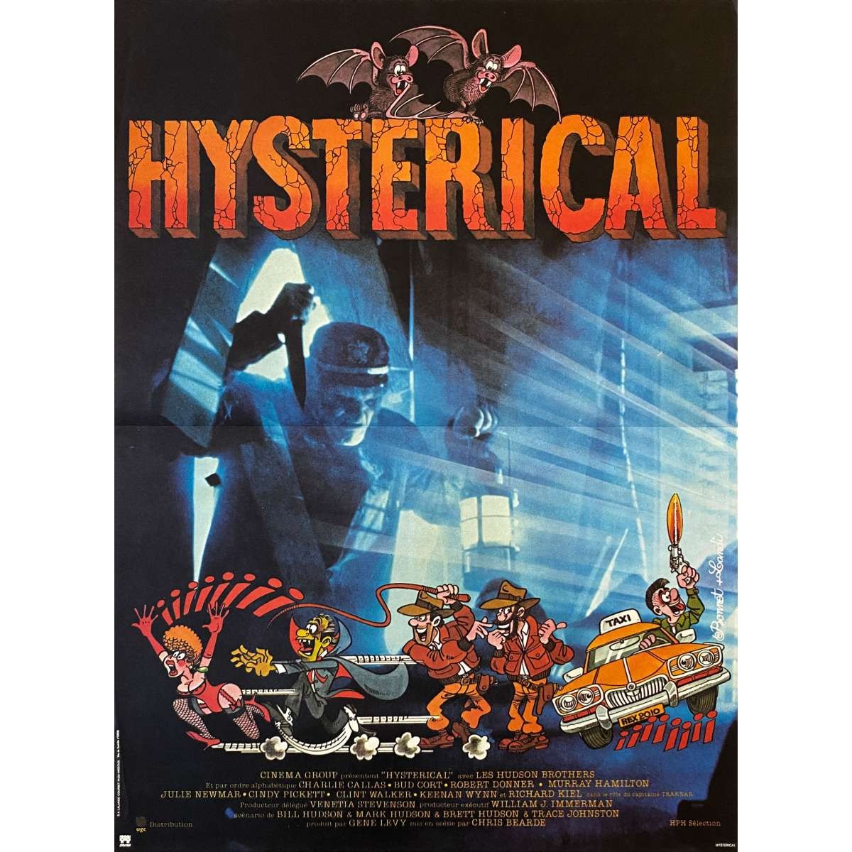 HYSTERICAL Original Movie Poster  - 15x21 in. - 1983 - Chris Bearde, Bill Hudson