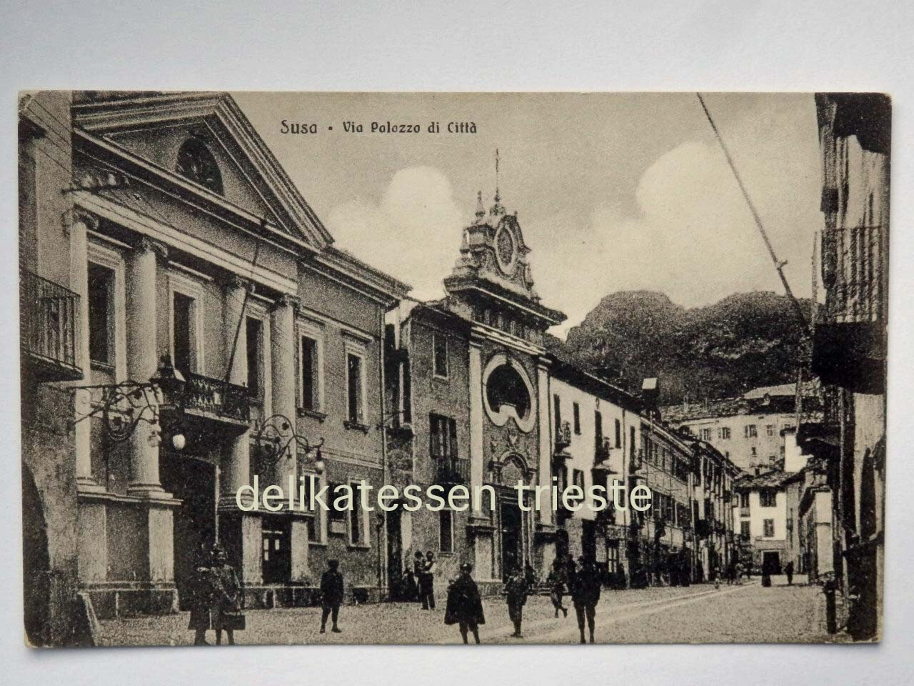 SUSA TORINO animated old postcard