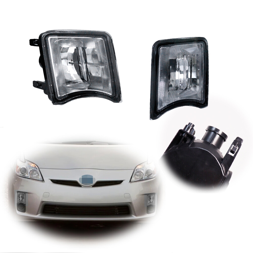 2X Clear Front Bumper Turn Signal Lights Housings Kit For 2010 2011 Toyota Prius
