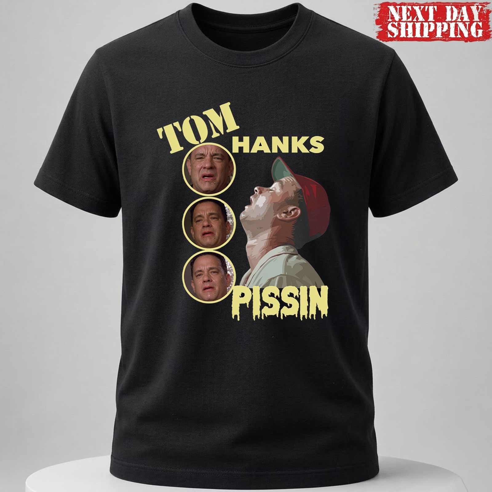 Tom Hanks Pissin Funny Meme Graphic T-Shirt Vintage Humor Movie Fan Unisex Tee Tom Hanks Pissin Funny Meme Graphic T-Shirt Vintage Humor Movie Fan Unisex Tee