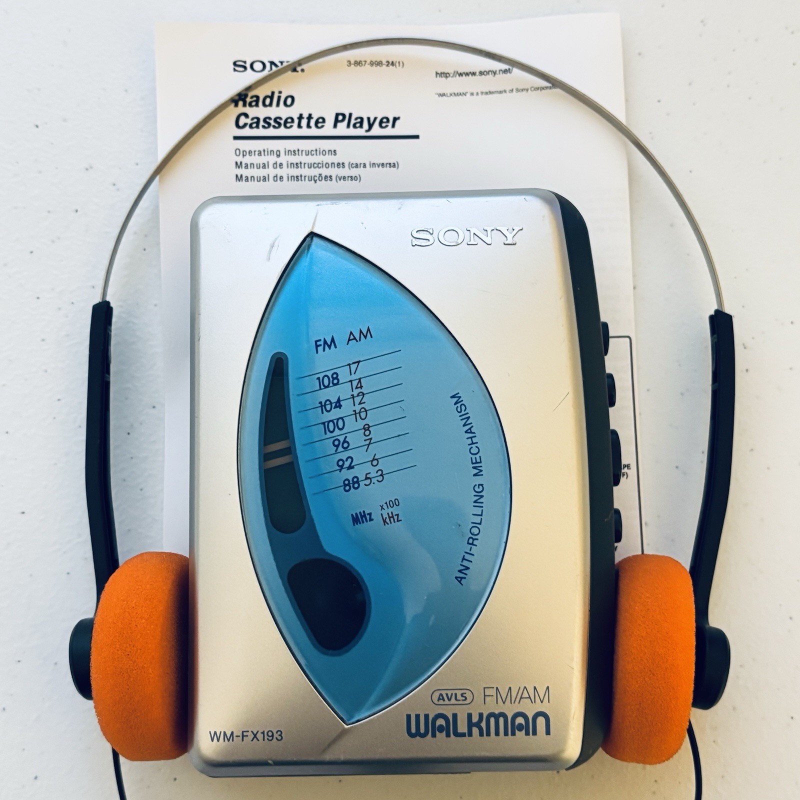 SONY Walkman WM-FX193 Radio Cassette Player - New Belt- Reconditioned VG