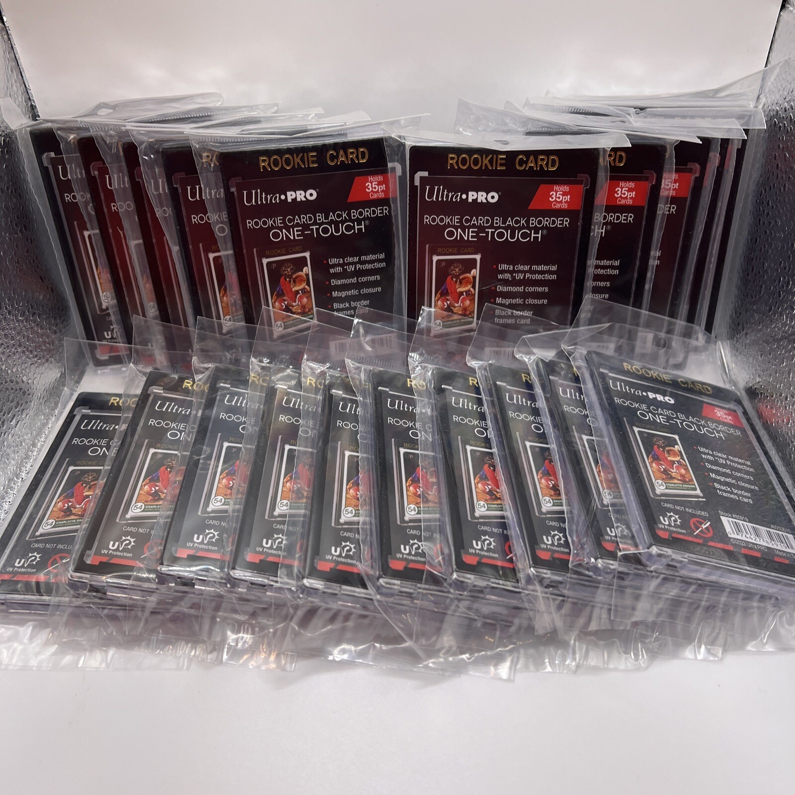 Ultra Pro One-Touch Black Border 35pt Point ROOKIE Magnetic Holder, lot of 20