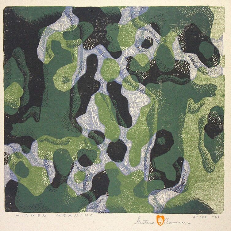 Gustave Baumann - Hidden Meaning - Abstract Color Woodcut Art Print
