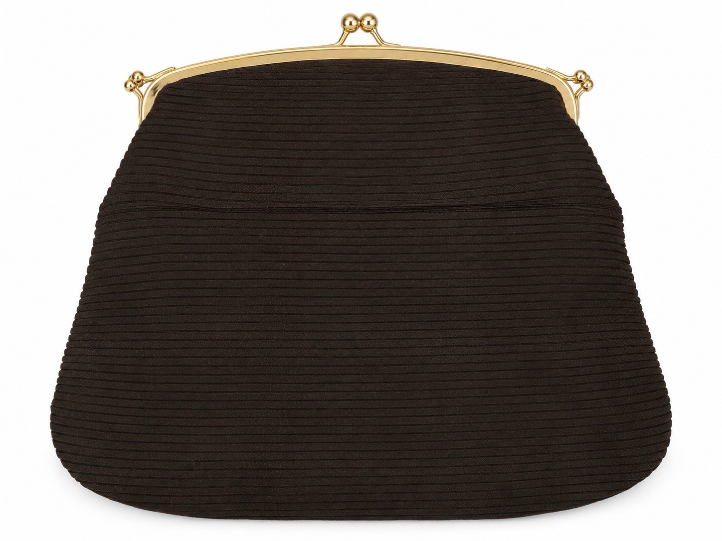 Vintage 1960s Dark Brown Pleated Evening Clutch Gold Tone Kiss Lock Purse Vintage 1960s Dark Brown Pleated Evening Clutch Gold Tone Kiss Lock Purse