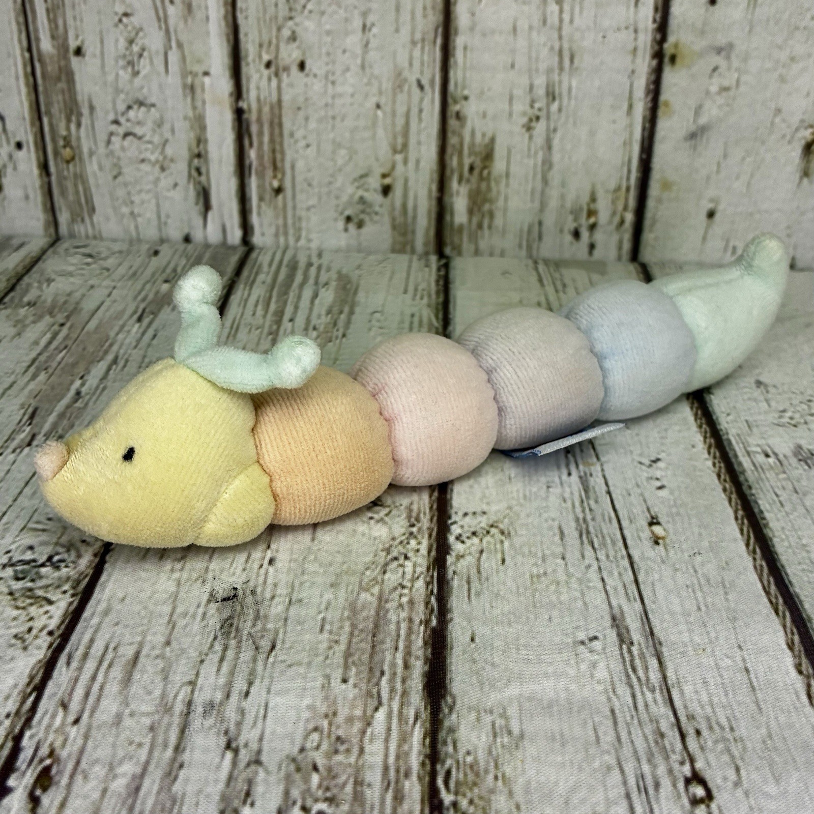 Baby Gund Mini Tinkle Crinkle 5710 Plush Pastel Caterpillar Rattle Toy Lovey 8” Baby Gund Mini Tinkle Crinkle 5710 Plush Pastel Caterpillar Rattle Toy Lovey 8”