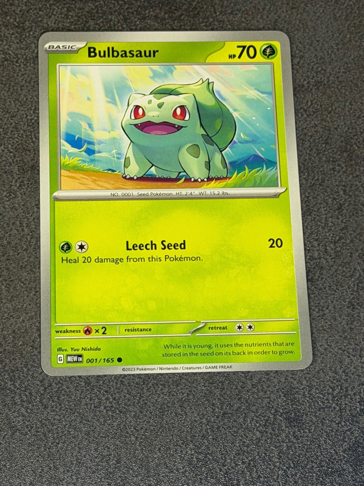 Bulbasaur 001/165 Common 151 Pokemon Near Mint Bulbasaur 001/165 Common 151 Pokemon Near Mint