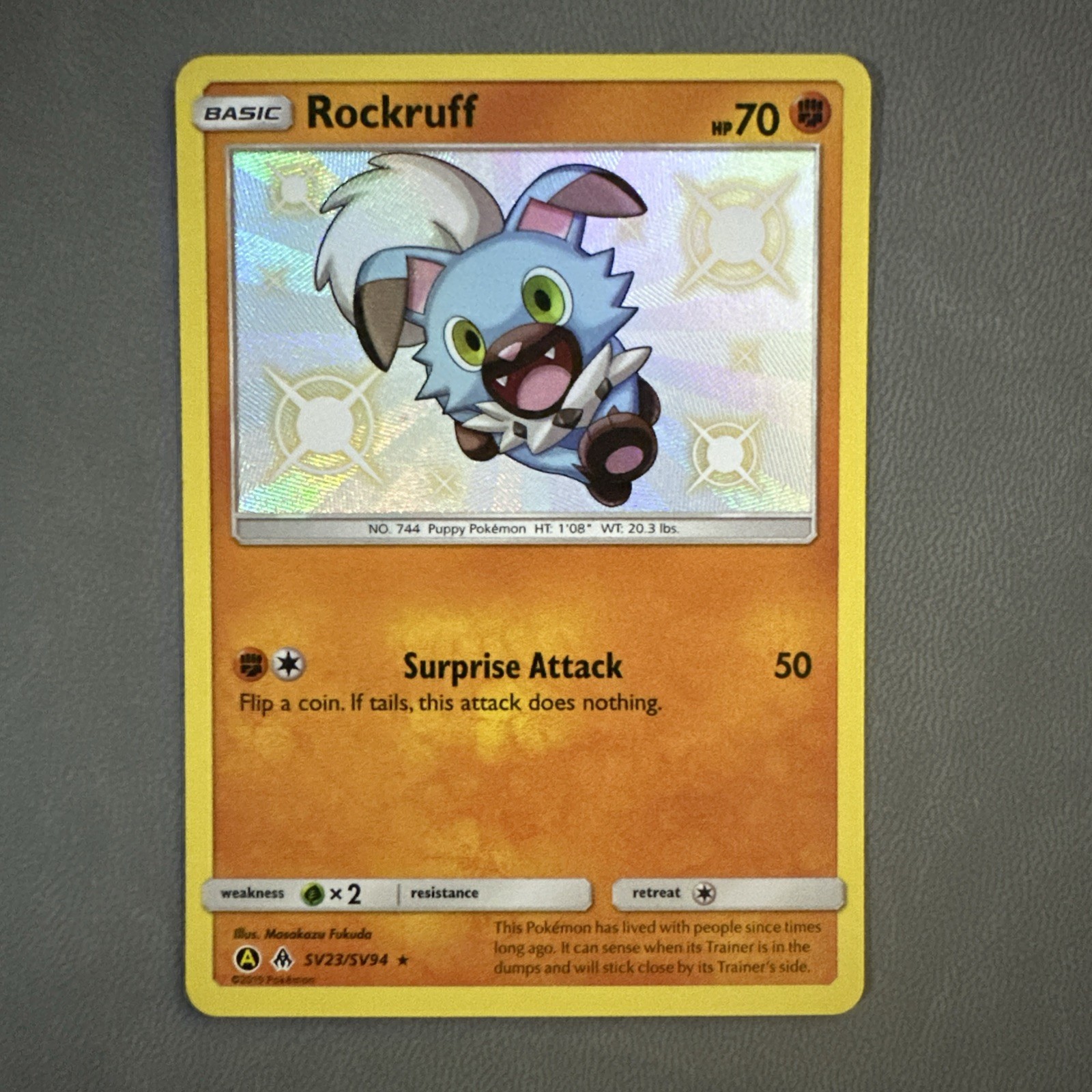 Rockruff SV23/SV94 Hidden Fates: Shiny Vault Holo