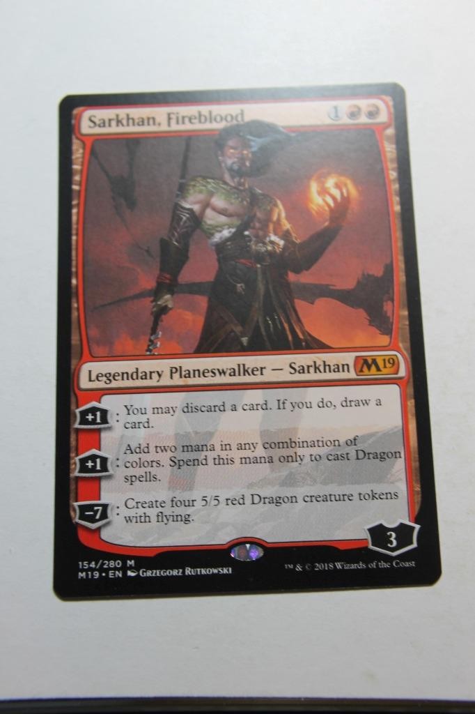 MTG Sarkhan Fireblood x1- -Core Set 2019-Lightly Played
