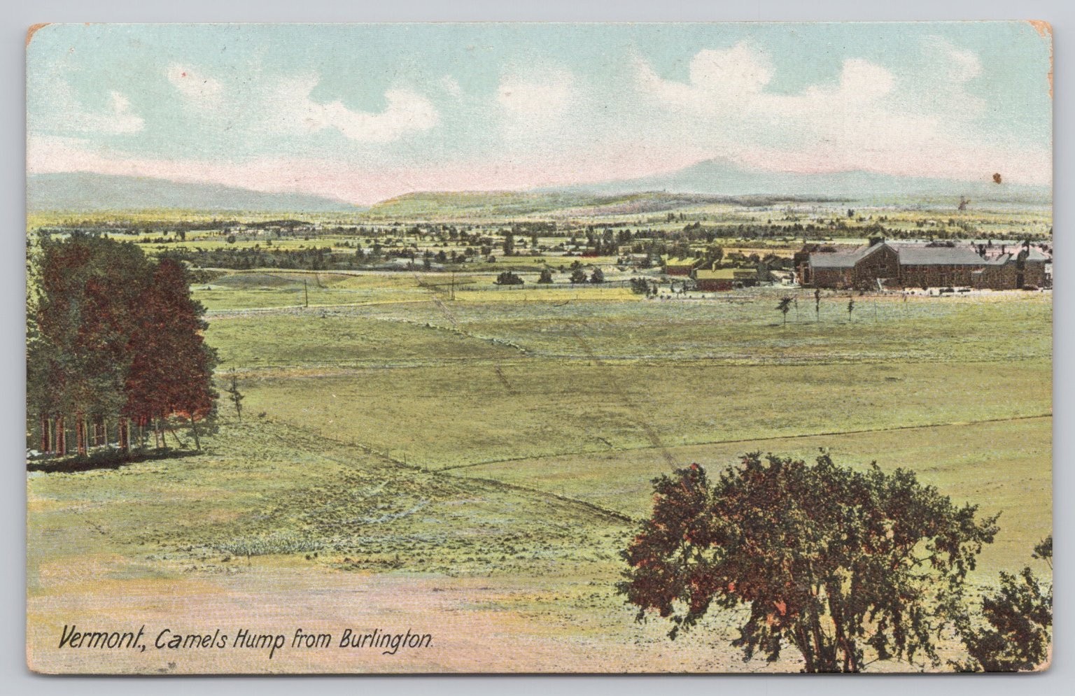 Camel\'s Hump Vermont Postcard from Burlington 1909 H.C. Leighton