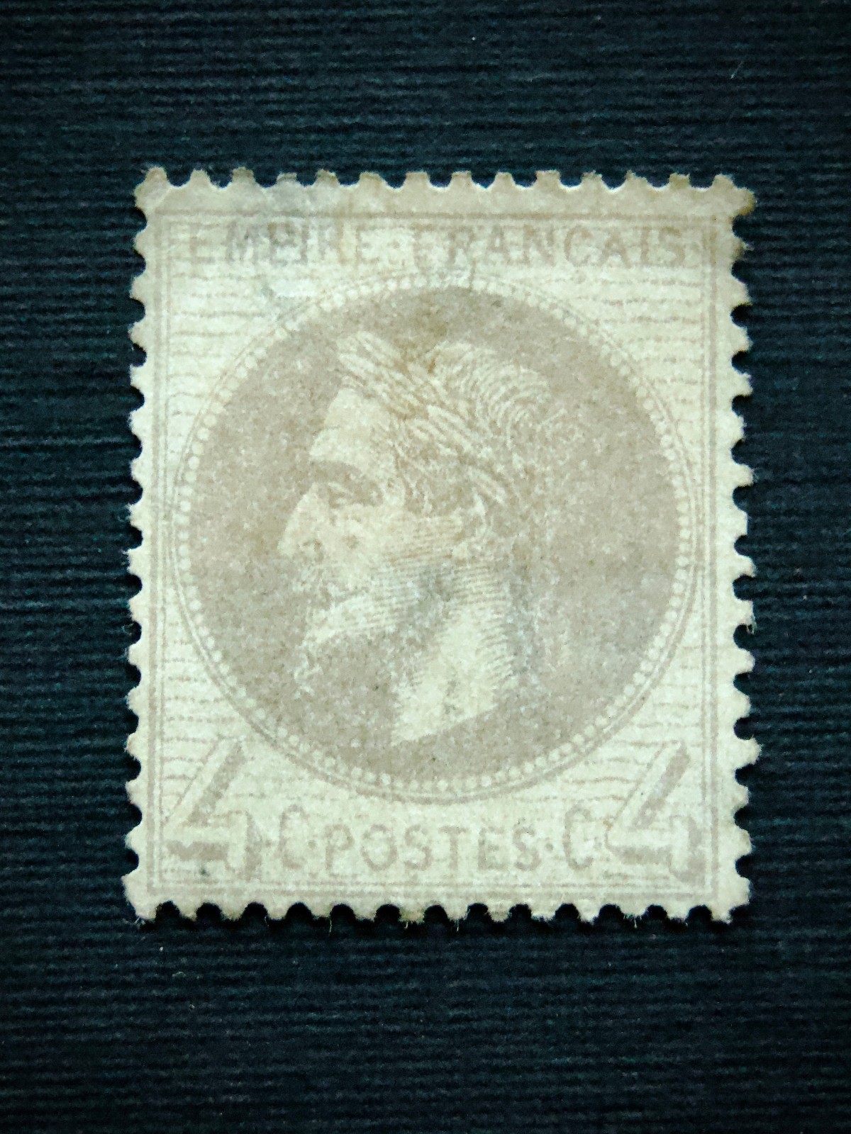 1863-1870 France Emperor Napoléon III Laure 4C Grey Postage Stamp