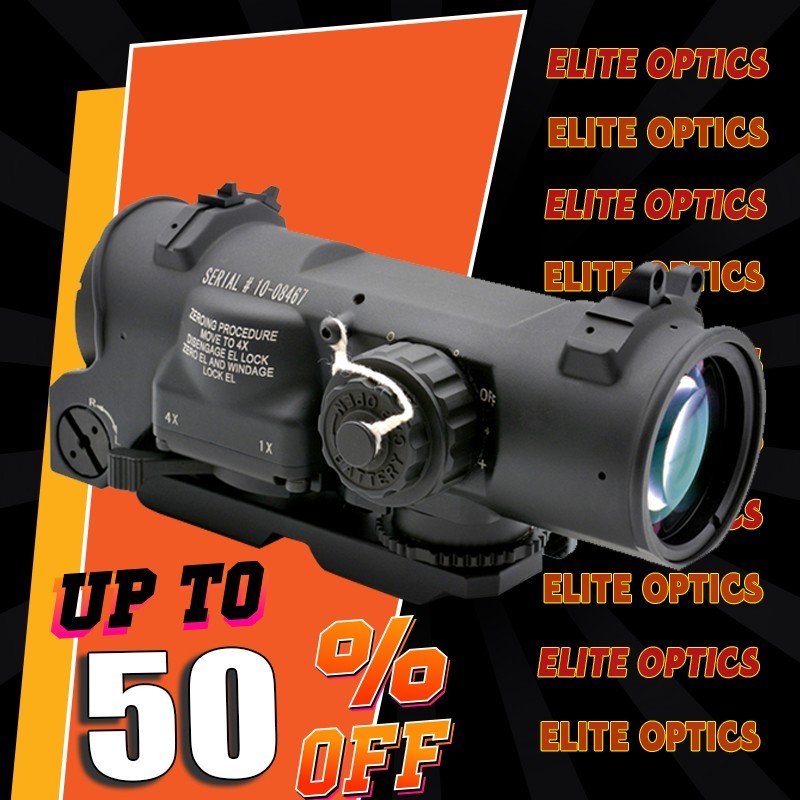 1-4x40 Rifle Scope EL-DR Type Scope 1-4x Variable Magnification Scope Red Cross