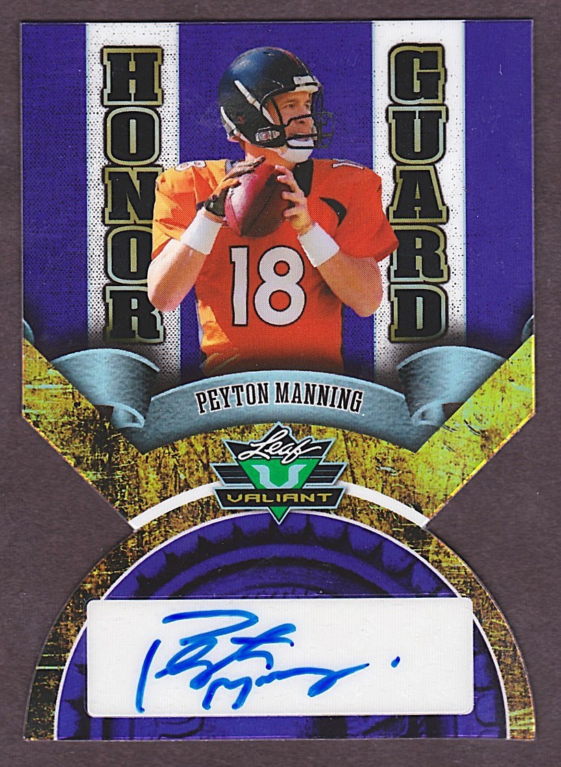 2025 Leaf Eclectic Honor Guard Peyton Manning Auto Purple 1/1 Broncos HOF