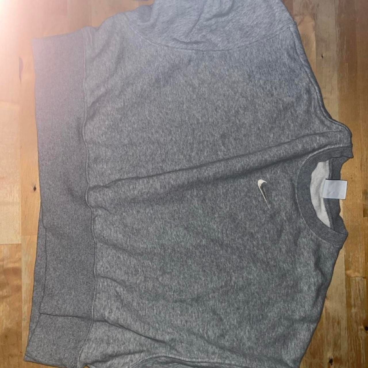 Nike Vintage Center Swoosh Heather Gray Crewneck Sweatshirt