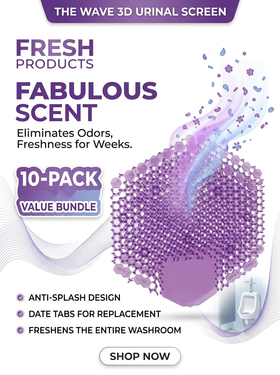 Fresh Products The Wave 3D Urinal Screen Fabulous Scent 10-Pack