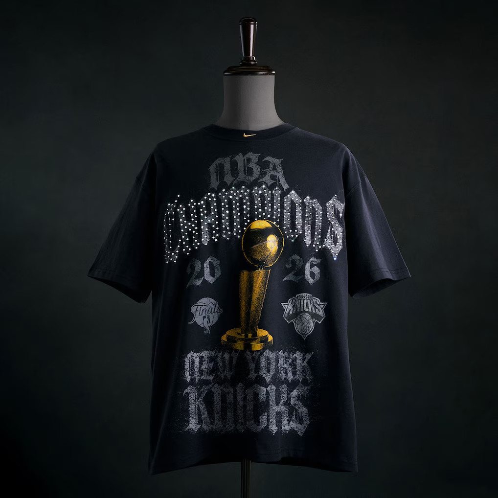 New York Knicks Nike 2026 NBA Finals Champions Authentic Locker Room T-Shirt NEW New York Knicks Nike 2026 NBA Finals Champions Authentic Locker Room T-Shirt NEW