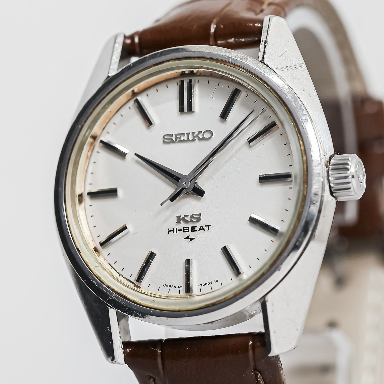 OH Serviced *NEAR MINT* Vintage 1971 KING SEIKO Hi-Beat 45-7001 Manual 36mm Mens