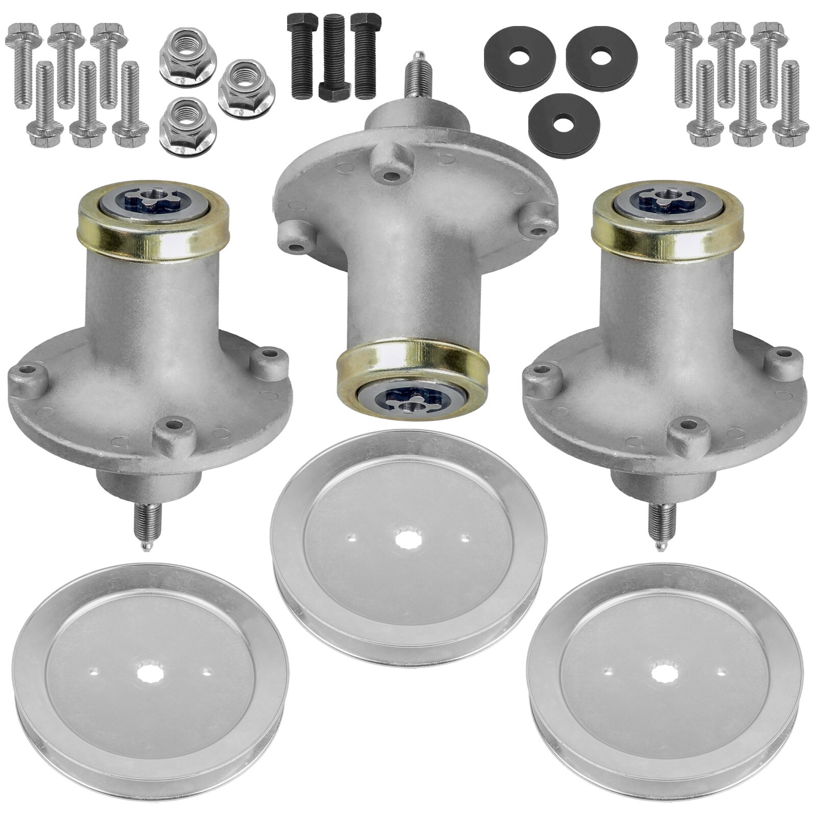 3 Spindle Assembly with Pulley fits Husqvarna MZT61 MZ61 MZ6125 MZ6128
