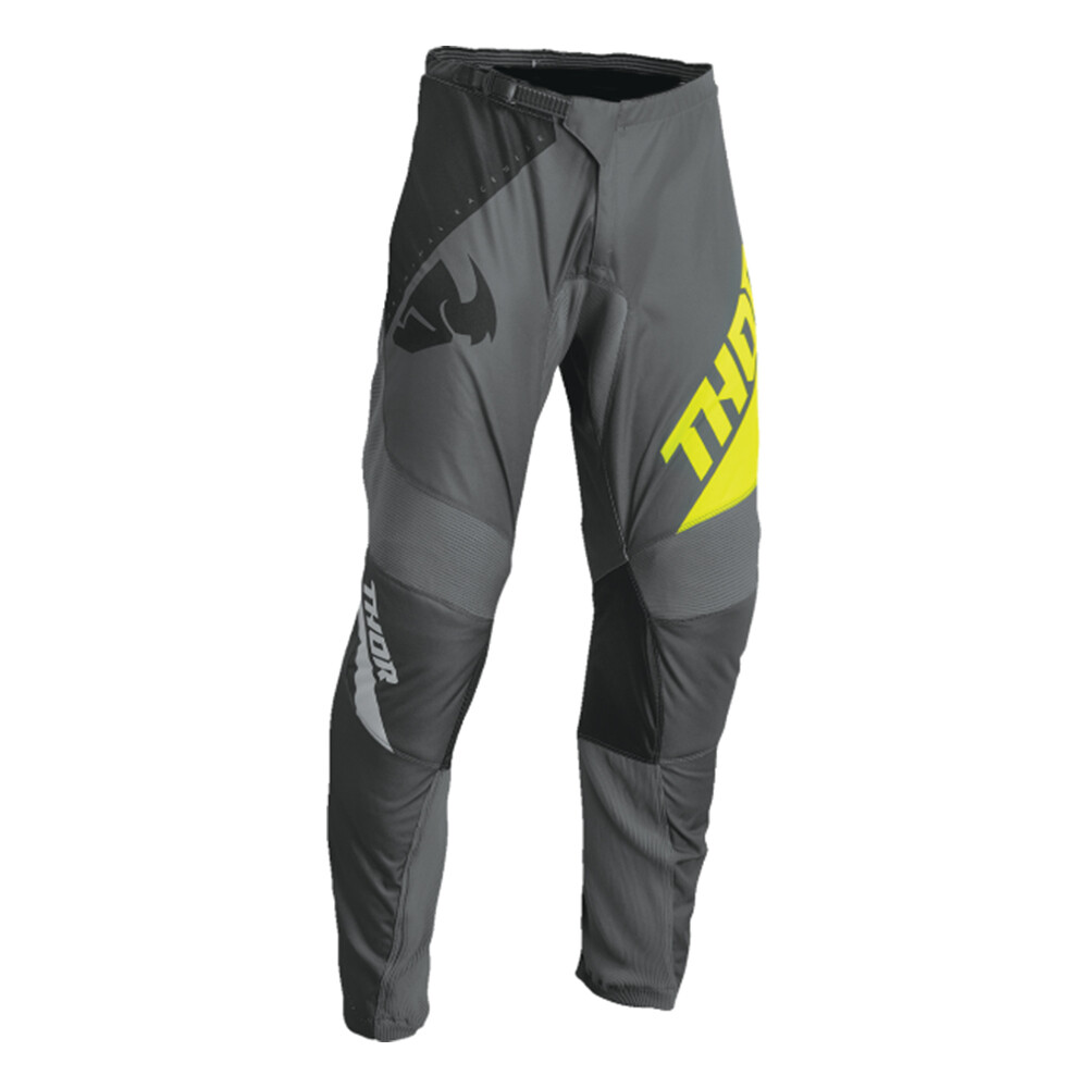 Thor Sector Edge Gray and Acid Green MX Off Road Pants - Youth Sizes 18 - 28 Thor Sector Edge Gray and Acid Green MX Off Road Pants - Youth Sizes 18 - 28
