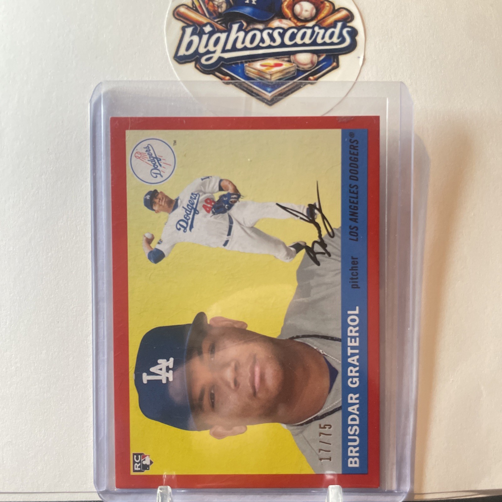 2020 Topps Archives - 1955 Topps Brusdar Graterol #34 Red /75 (RC) LA Dodgers 2020 Topps Archives - 1955 Topps Brusdar Graterol #34 Red /75 (RC) LA Dodgers