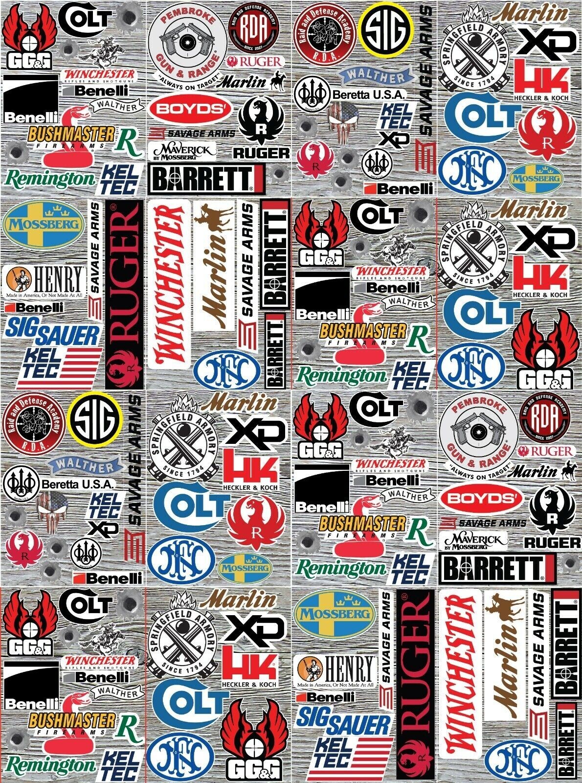 30 Pack Gun Safe Decal Set Pistol Rifle Hunting Sticker 9MM 40 AR Military EXTRA