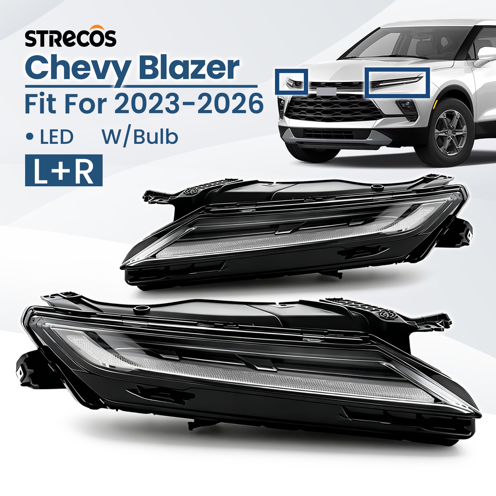 For 2023-2026 Chevy Blazer LED DRL Daytime Running Light Signal Light Left&Right
