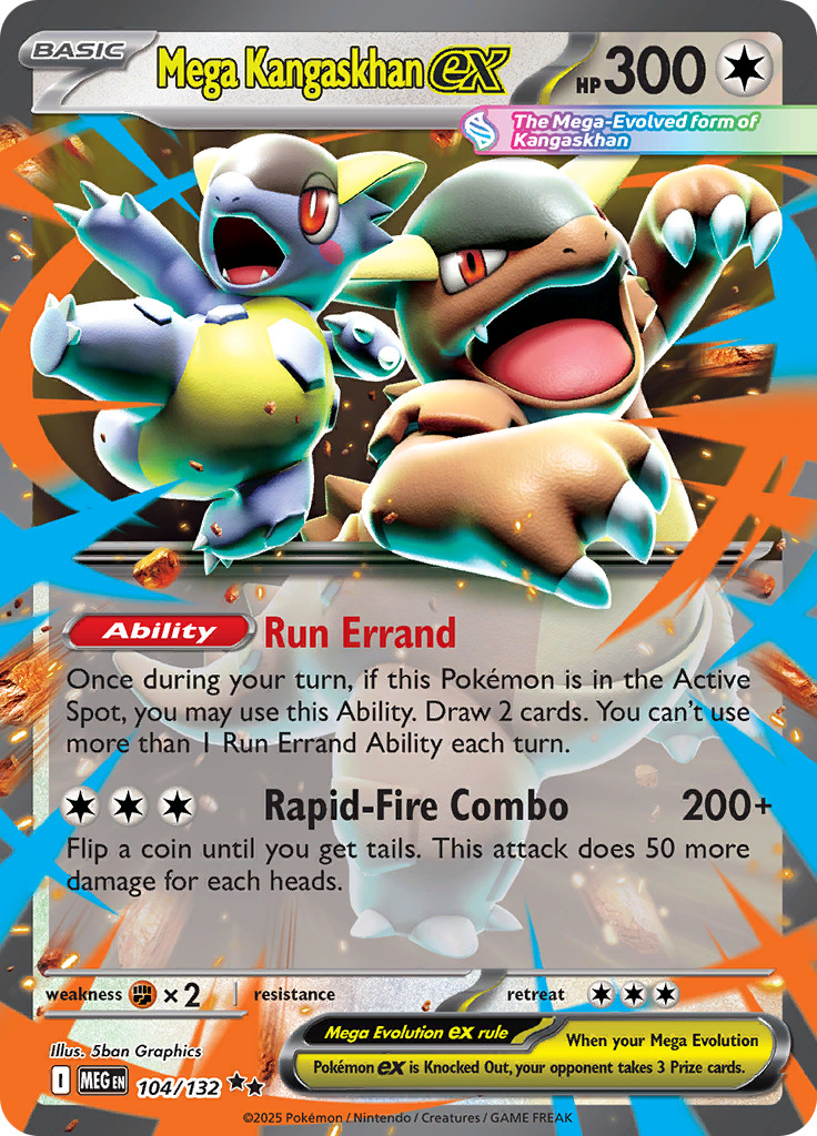 Mega Kangaskhan ex  104/132 - Mega Evolution - Pokemon TCG - Double Rare