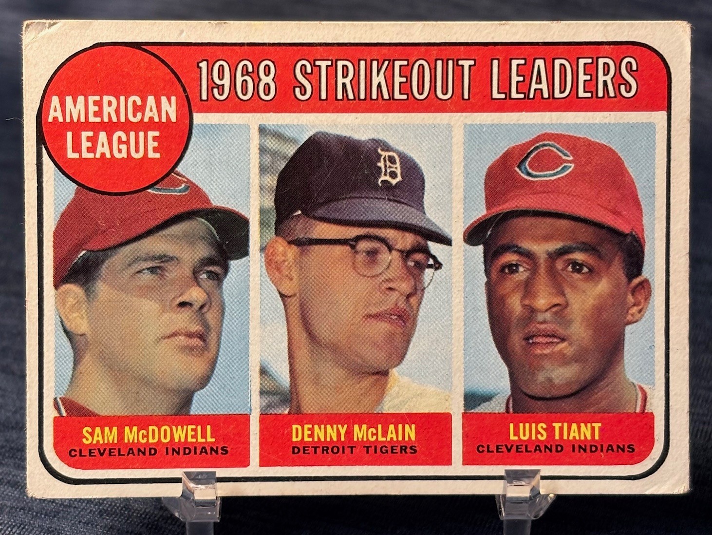 1969 TOPPS BASEBALL #11 - A.L. K LDRS - SAM McDOWELL/D McLAIN /L TIANT LOW GRADE