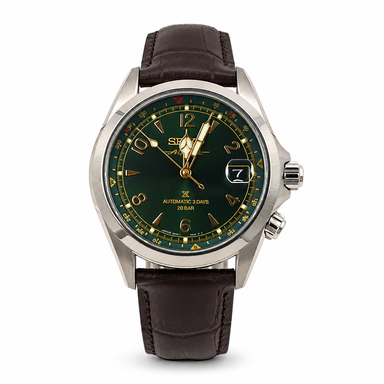 New Seiko Prospex Land  Aplinist Green Dial Men's Watch SPB507