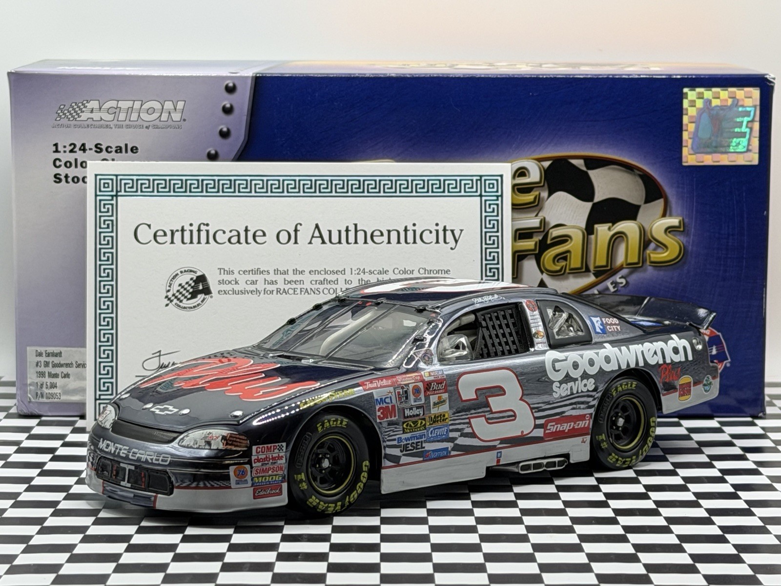 1998 Dale Earnhardt Goodwrench Daytona 500 Win Raced COLOR CHROME Action 1/24