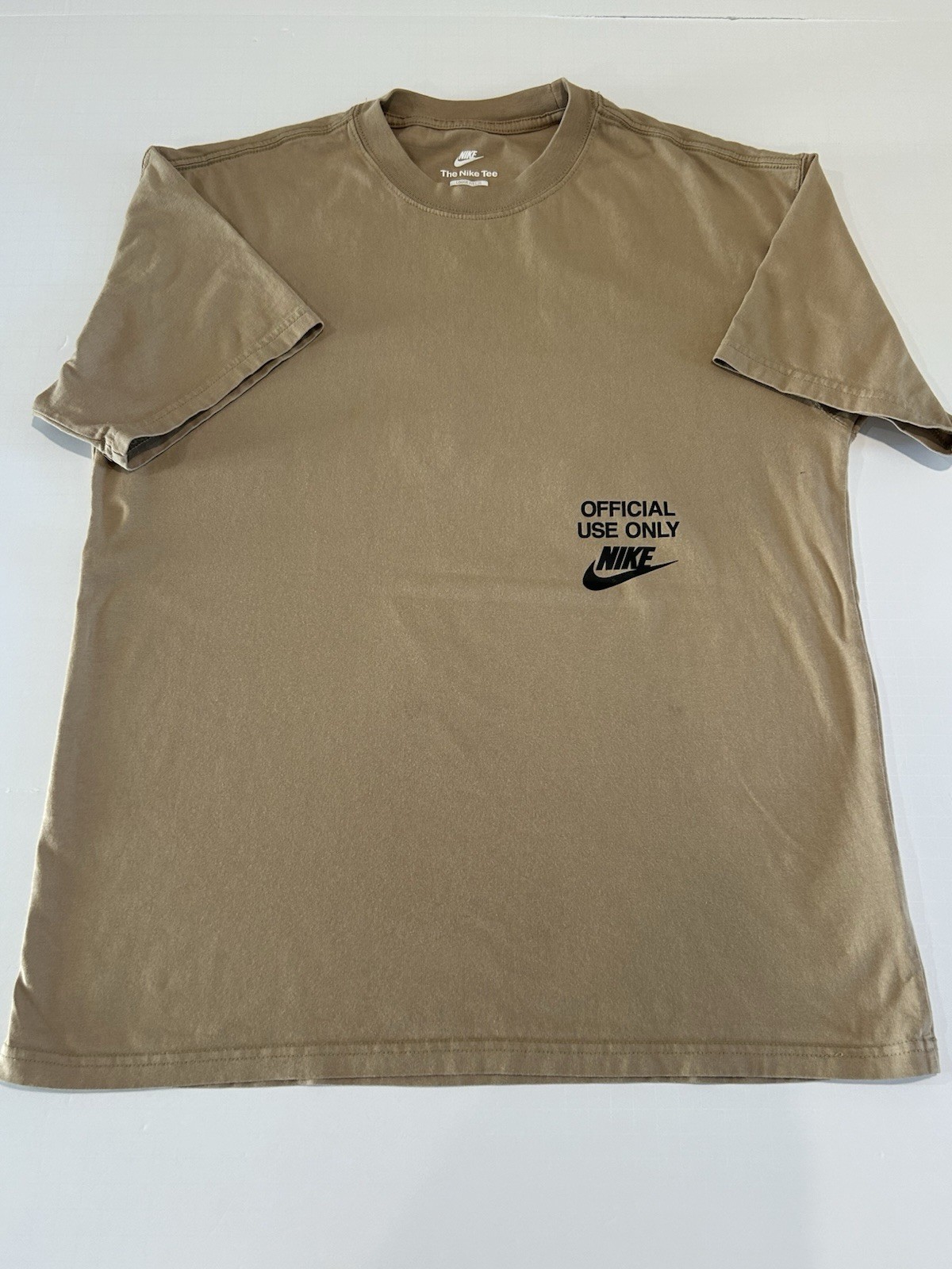 Nike Sportswear Max90 Official Use Only T Shirt Men’s M Beige Tan Swoosh Tee