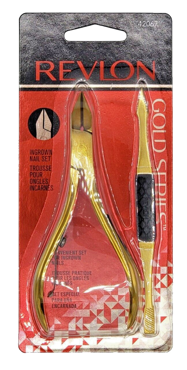 NEW Revlon TWO-piece INGROWN NAIL GOLD NAIL SET 42067