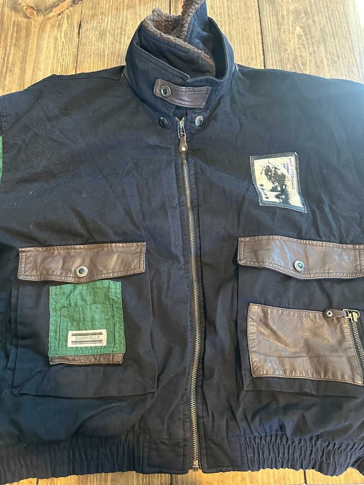 VTG 1980\'s Gabrielle Bomber Jacket - Club Gabrielle Action Compagny French, XL