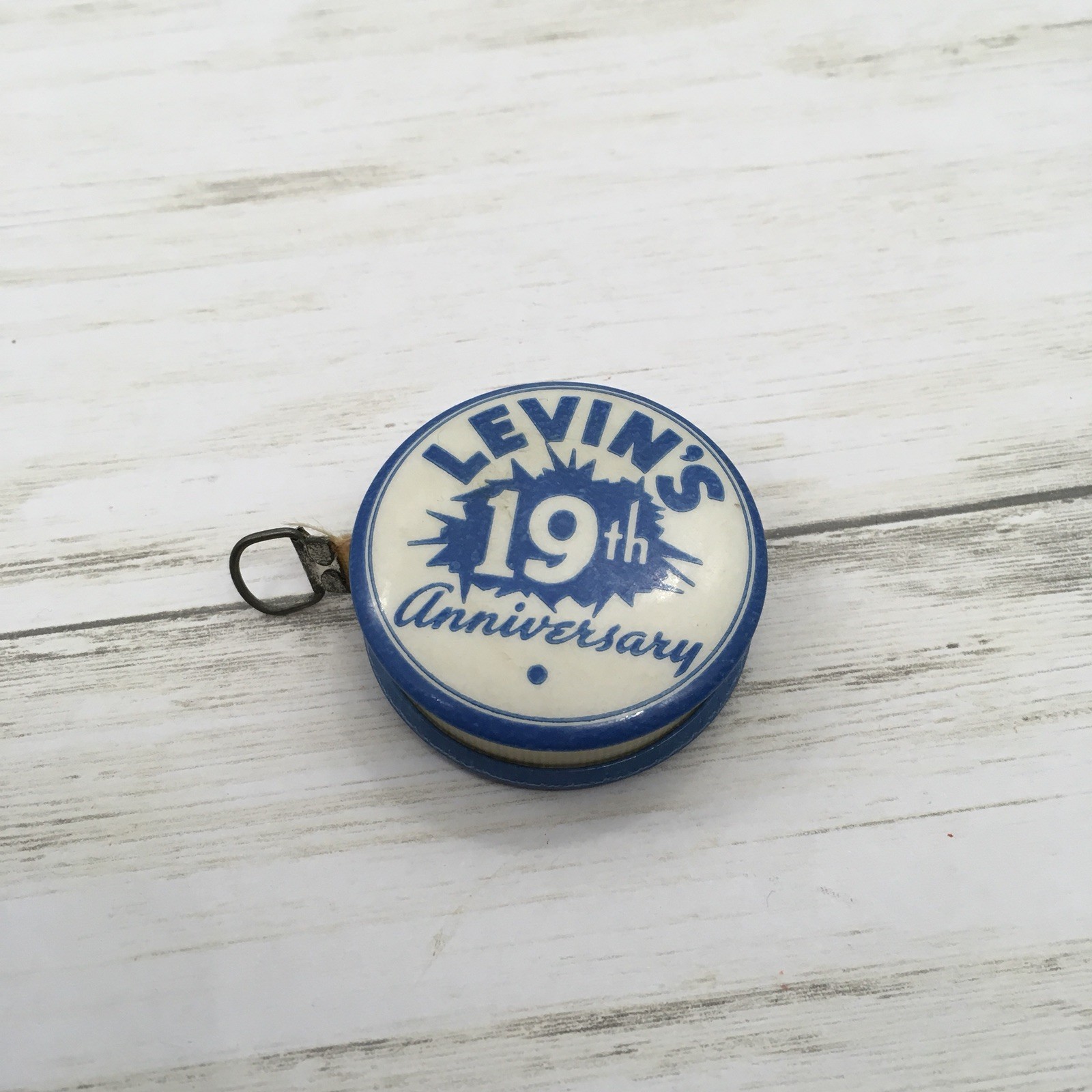 Vintage Levin\'s 19th Anniversary 1939 Advertising Pocket Tape Measure
