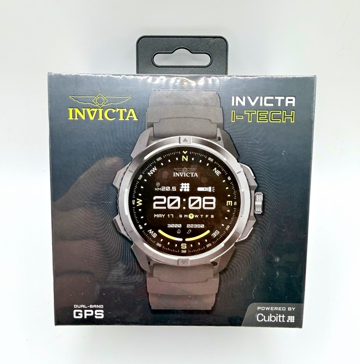 Invicta I-TECH Smartwatch GPS Bluetooth Flashlight 53mm Black Silicone