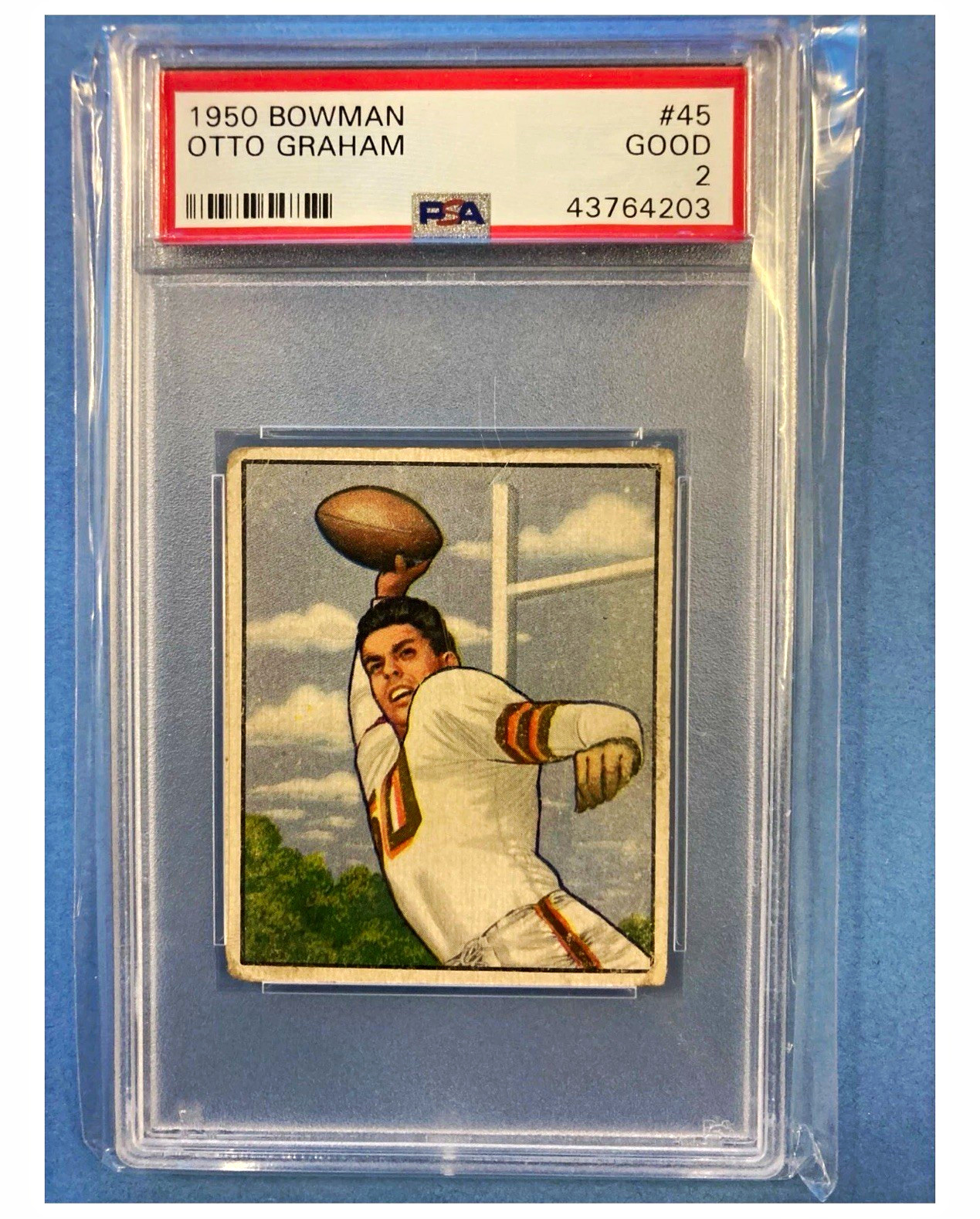 Bowman 1950 Otto Graham RC #45 Cleveland Browns PSA 2 Graded Football Card