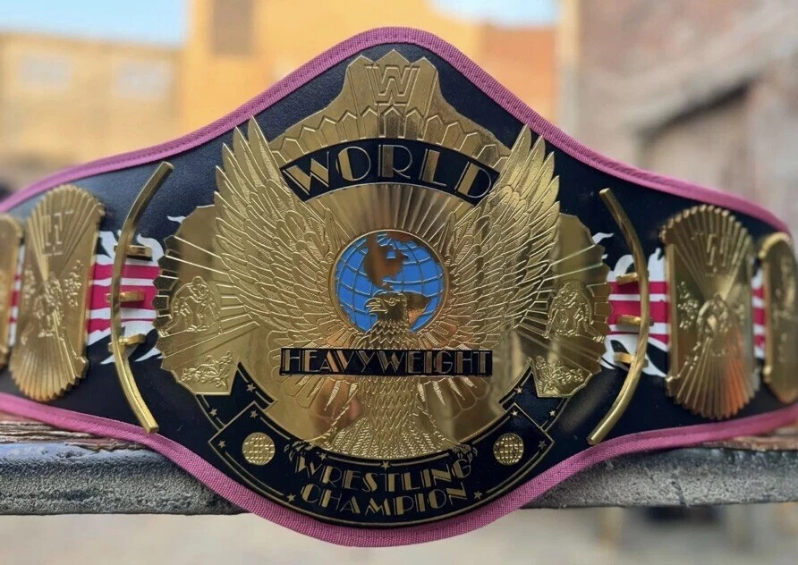 Bret Hart Signature championship belt Compatible Wrestling title 2mm metal adult